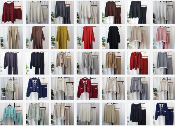 Stylish Trendy Cozy and Soft Knit Suit Winter and Fall Warm Comfort Knitting 2-piece Set - Image 2