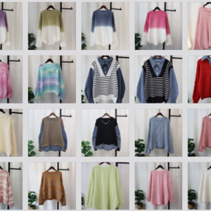 Women's Loose Lazy Style Temperament Sweet Knit Sweater Tops Pullovers