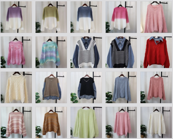 Women's Loose Lazy Style Temperament Sweet Knit Sweater Tops Pullovers - Image 2