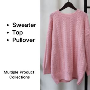 Women's Loose Lazy Style Temperament Sweet Knit Sweater Tops Pullovers