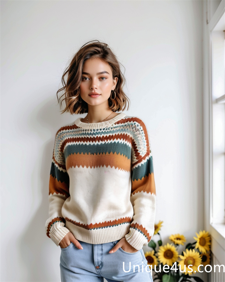 Fair Isle-casual knit sweater