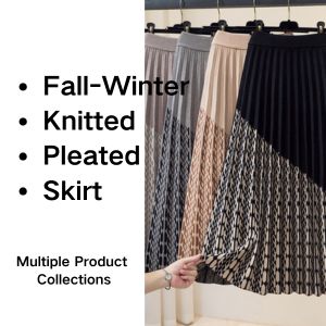 Fall-Winter Knitted Woolen Skirt