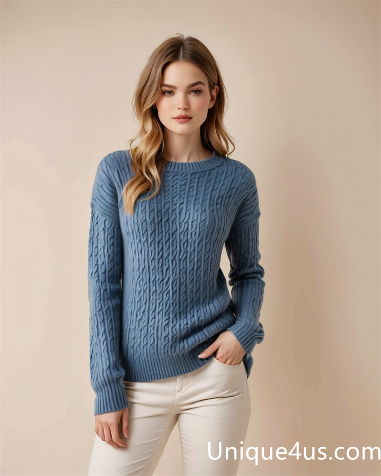 solid color-casual knit sweater