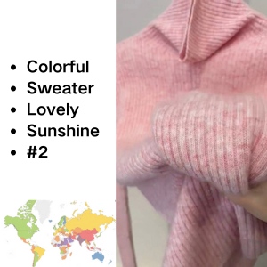 Colorful Sweater for Women Trendy Lovely Playful Personality Sunshine #2