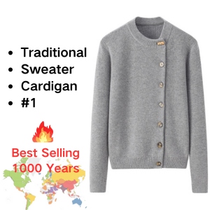 Long-term Best-selling Traditional style Knitted Wool/Cashmere Sweater Cardigan Comfortable Decent