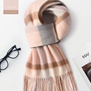 100% Wool Scarf For Women All-match Winter Style High-end Warm Elegant