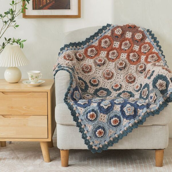 Handmade Crochet 3D Five-pointed Star Blanket